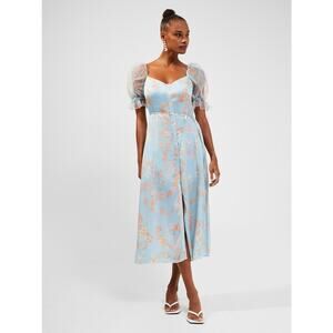 NWT FRENCH CONNECTION Diana Drape Midi Dress Forget me not multi size 6